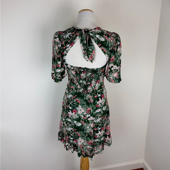 Reformation Alaina Dress In Bohemia Floral Green Pink Size 4 - Picture 4 of 6